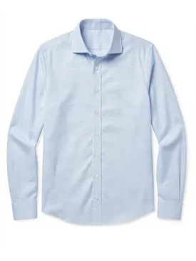 Royalblaues Oxford-Hemd