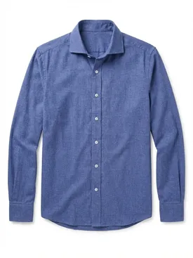 Schlichtes blaues Flanell Hemd