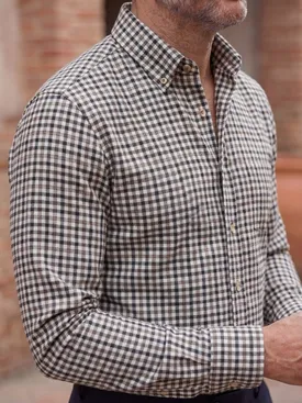 Karierte Braun Flanell Hemd