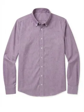 Bordeaux uni Sport-Oxford-Hemd