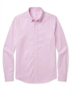 Einfarbige Rosa Oxford Hemd