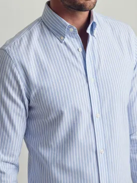 Gestreifte Himmelblau Oxford Hemd