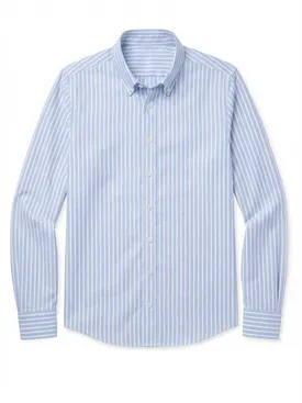 Gestreifte Himmelblau Oxford Hemd