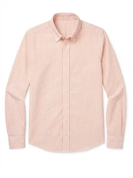 Gestreifte Orange Oxford Hemd